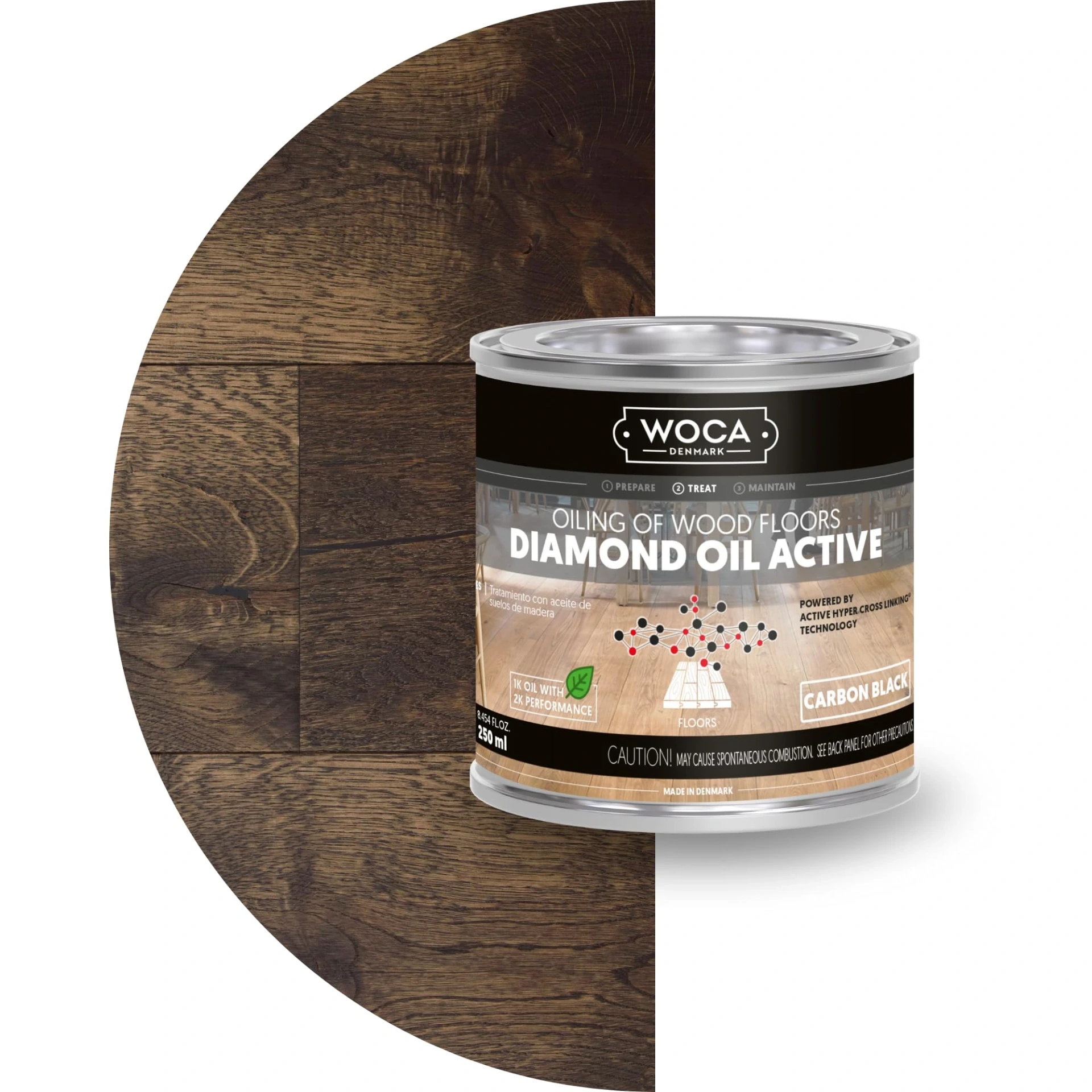 [WOC-033947] WOCA DIAMOND OIL ACTIVE 1806-955810 250ML CARBON BLACK